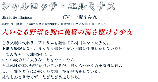 シャルロッテ・エルミナス profile