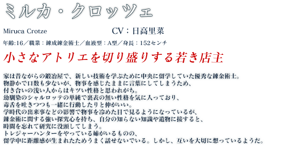 ミルカ・クロッツェ profile
